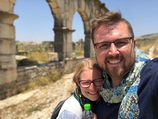 Photo of 'Jesse', his wife, 'Laura', and their dog, 'Molly'